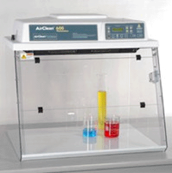 Image:  AC600 chemical workstation (Photo courtesy of AirClean Systems).